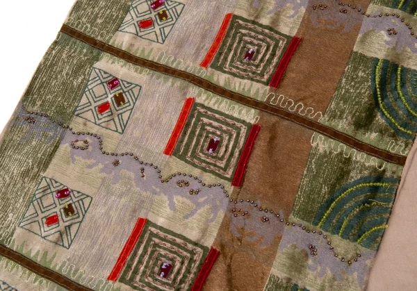 アンティックバティックANTIK BATIK ビーズ刺繍ベロアストール マルチ K-104904_003