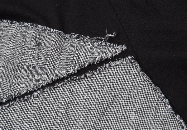 サイトs'yte グレンチェック生地貼り付けバルーンパンツ 黒3 K-104922_010