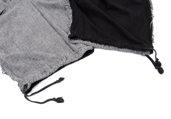 サイトs'yte グレンチェック生地貼り付けバルーンパンツ 黒3 K-104922_012