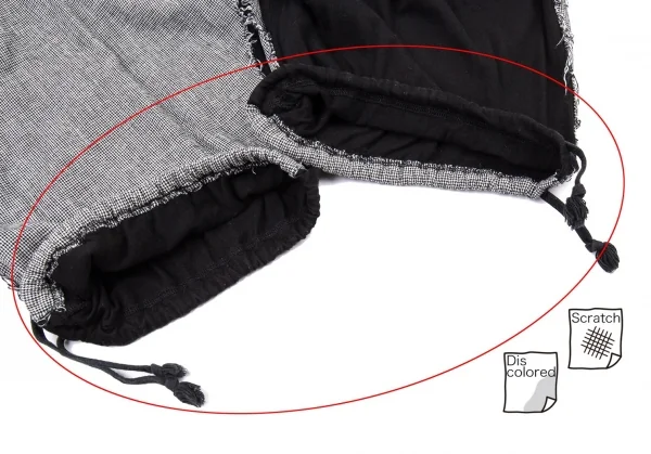 サイトs'yte グレンチェック生地貼り付けバルーンパンツ 黒3 K-104922_013