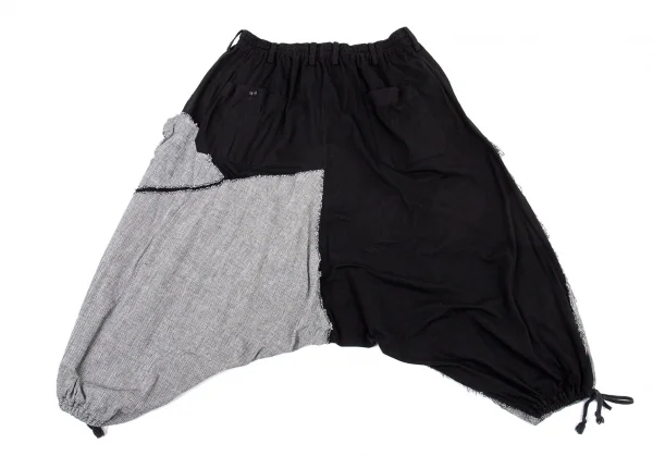 サイトs'yte グレンチェック生地貼り付けバルーンパンツ 黒3 K-104922_014