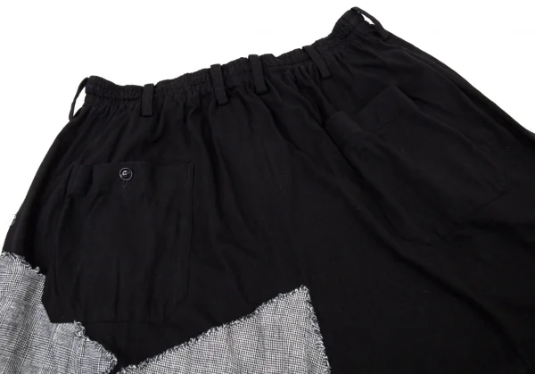 サイトs'yte グレンチェック生地貼り付けバルーンパンツ 黒3 K-104922_015