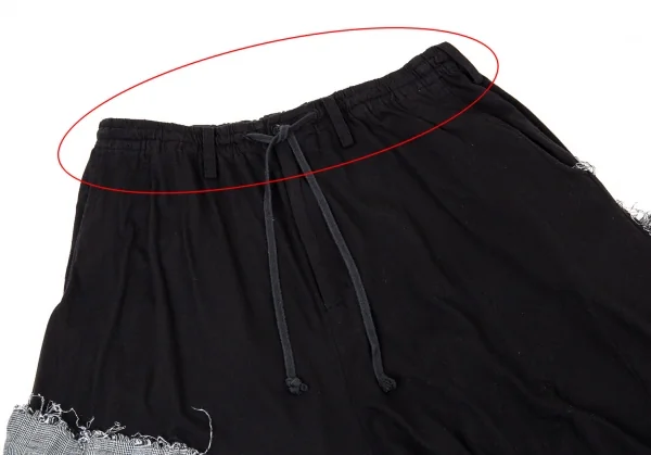 サイトs'yte グレンチェック生地貼り付けバルーンパンツ 黒3 K-104922_002