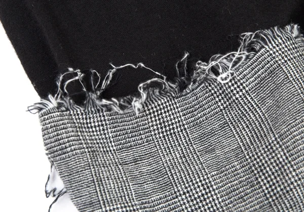 サイトs'yte グレンチェック生地貼り付けバルーンパンツ 黒3 K-104922_009