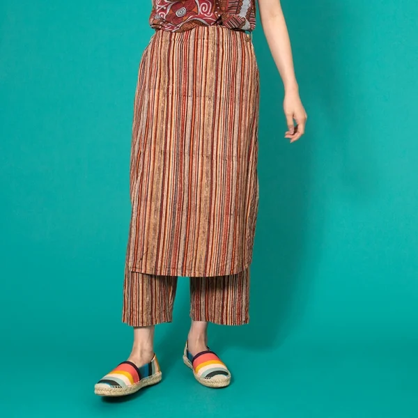 s'yte Multi Striped Wrap Design Cotton Pants K-104925_016