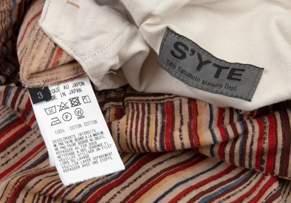 s'yte Multi Striped Wrap Design Cotton Pants K-104925_017