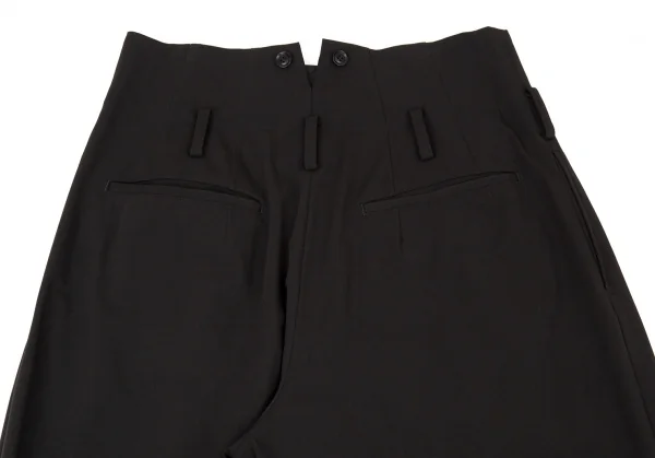 サイトs'yte ポリレーヨンストレッチギャバハイウエストサスペンダーボタンパンツ 黒3 K-104928_010