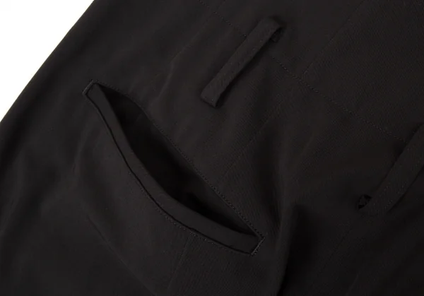 サイトs'yte ポリレーヨンストレッチギャバハイウエストサスペンダーボタンパンツ 黒3 K-104928_011