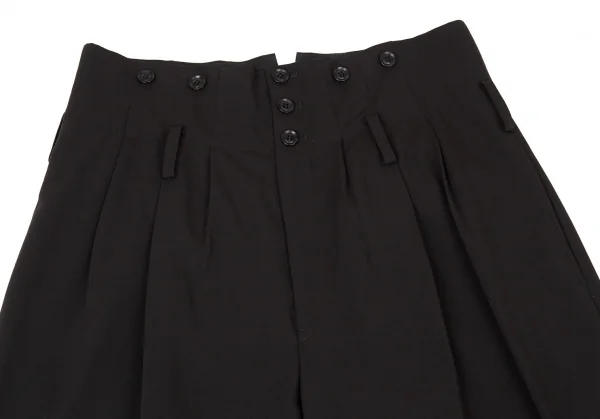 サイトs'yte ポリレーヨンストレッチギャバハイウエストサスペンダーボタンパンツ 黒3 K-104928_002