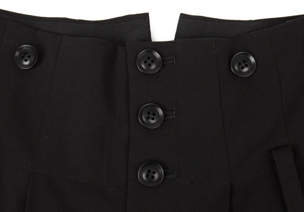 サイトs'yte ポリレーヨンストレッチギャバハイウエストサスペンダーボタンパンツ 黒3 K-104928_003