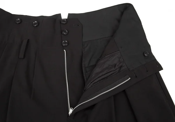 サイトs'yte ポリレーヨンストレッチギャバハイウエストサスペンダーボタンパンツ 黒3 K-104928_004