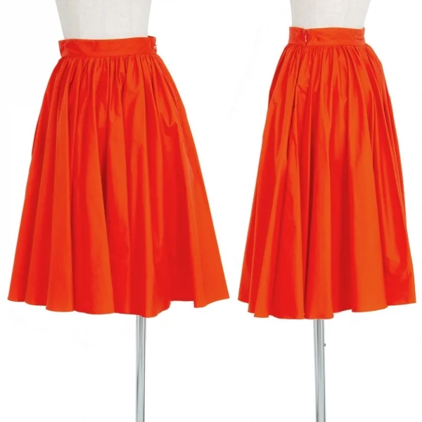 Jean-Paul GAULTIER Stretch Flare Skirt Orange 38 K-104946_001
