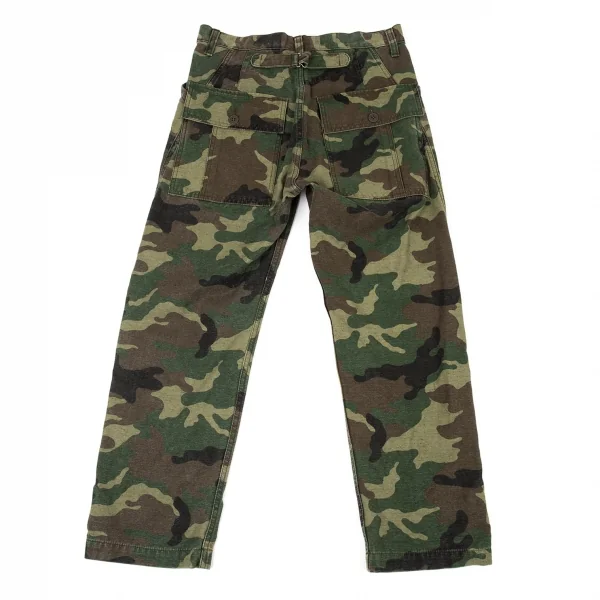 ジュンヤワタナベ コムデギャルソンJUNYA WATANABE COMME des GARCONS シンチバックカモフラストレートパンツ 緑茶黒XS K-104951_008