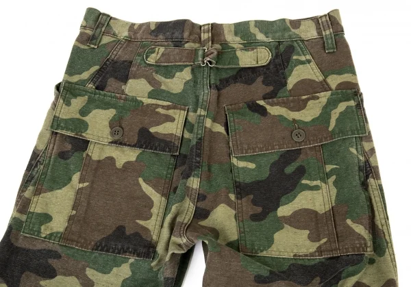 ジュンヤワタナベ コムデギャルソンJUNYA WATANABE COMME des GARCONS シンチバックカモフラストレートパンツ 緑茶黒XS K-104951_009