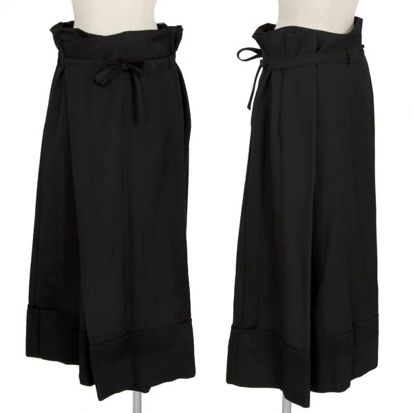 コムデギャルソンCOMME des GARCONS シャドーストライプハーフラップスーパーワイドパンツ