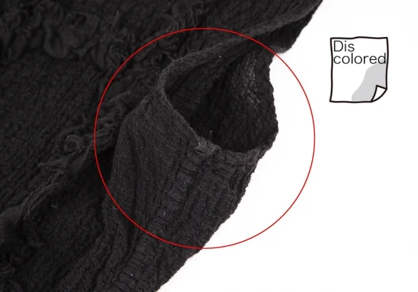イッセイミヤケ ミーISSEY MIYAKE me コットンカリフラワーフロントボックス装飾ノースリーブワンピース 黒F K-105039_004