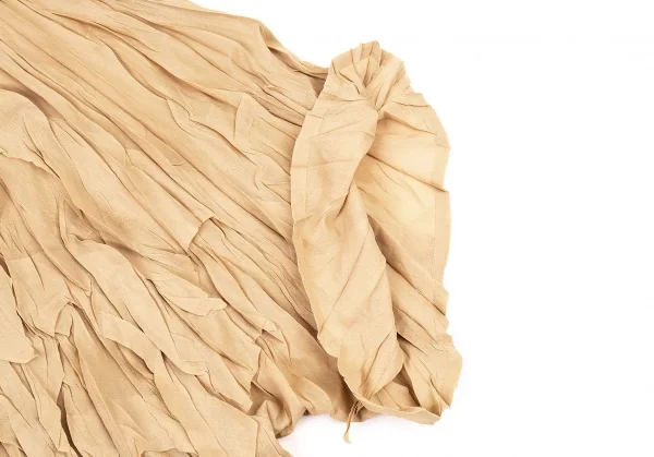 プリーツプリーズPLEATS PLEASE カッティングフリンジシースルードルマンカットソー ベージュ3 K-105052_005