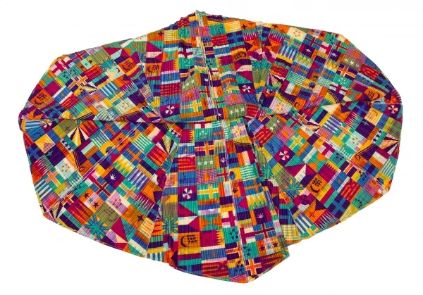 プリーツプリーズPLEATS PLEASE プリーツフラッグプリントフレアスカート マルチ5 K-105075_008