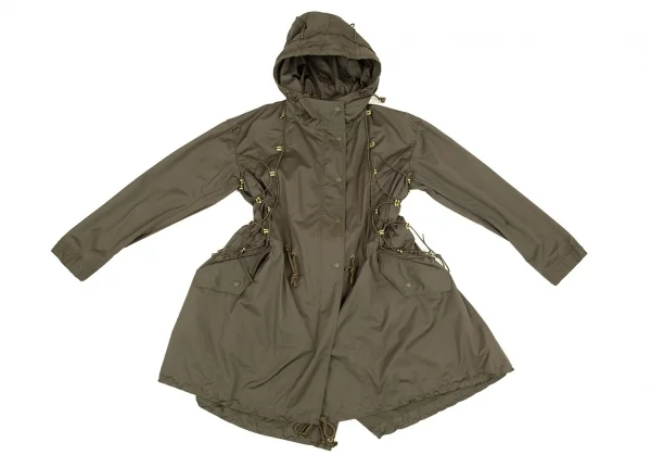 イッセイミヤケISSEY MIYAKE ループデザインポリモッズコート カーキ2 K-105093_002