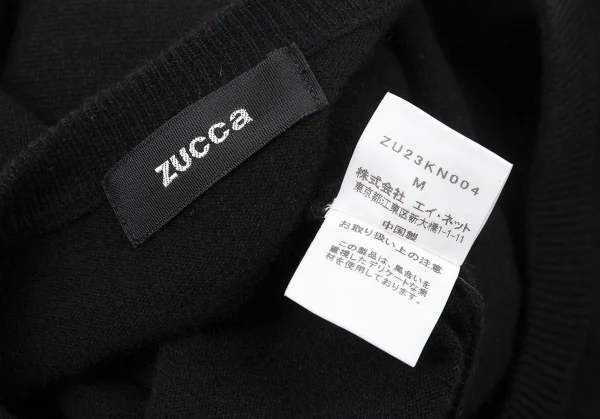 ズッカzucca カシミヤ混ウールシルクモモンガニット 黒M K-105104_012
