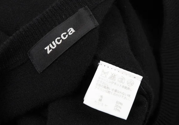 ズッカzucca カシミヤ混ウールシルクモモンガニット 黒M K-105104_013
