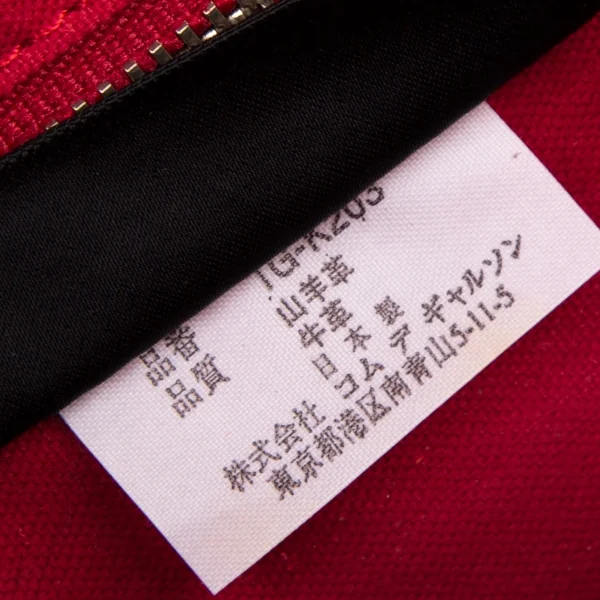 トリココムデギャルソンtricot COMME des GARCONS フォイルレザー巻きかがりトートバッグ 赤 K-105110_019