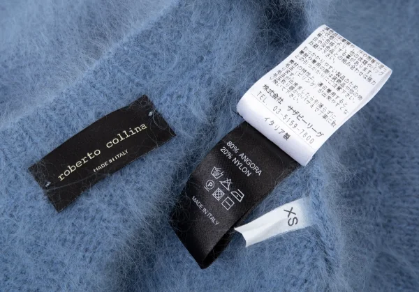 ロベルトコリーナ ROBERTO COLLINA アンゴラ混ニットセーター スカイブルーXS K-105113_012