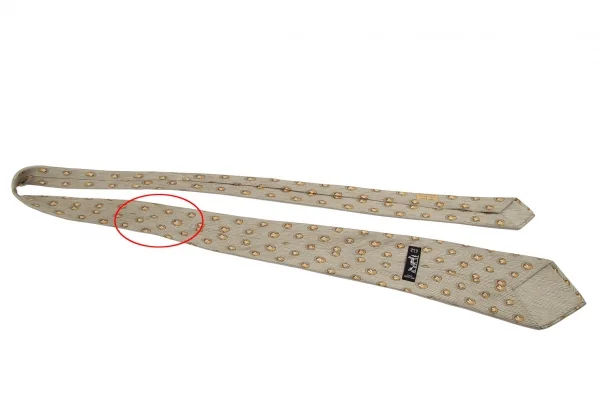 エルメスHERMES シルクフクロウネクタイ グレージュ K-105131_011