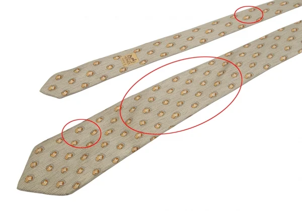 エルメスHERMES シルクフクロウネクタイ グレージュ K-105131_006