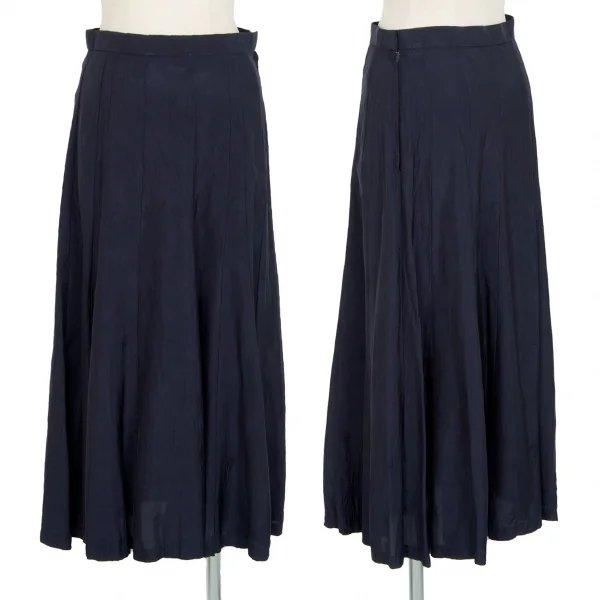 トリココムデギャルソンtricot COMME des GARCONSキュプラドットフレアスカート 紺M K-105163_001