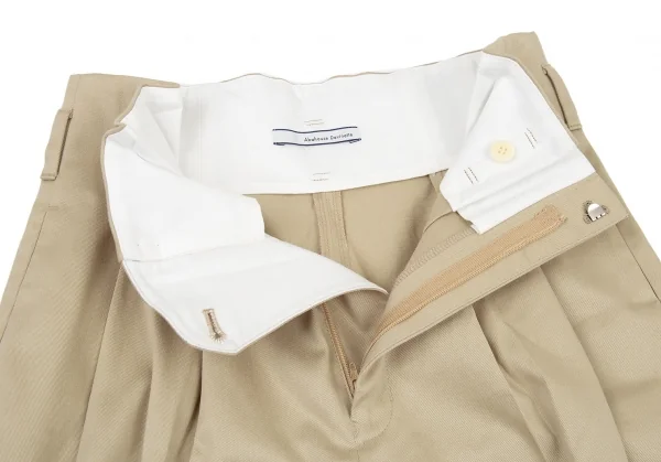 アバハウスドゥヴィネットAbahouse Devinette タックデザインワイドチノパンツ ベージュ2 K-105182_004