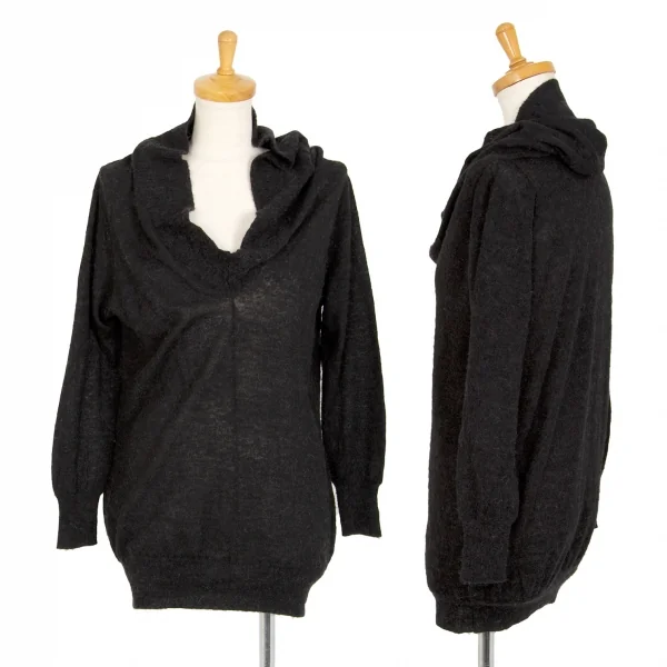 エディションedition ニットプルオーバーパーカー 黒38 K-105183_001