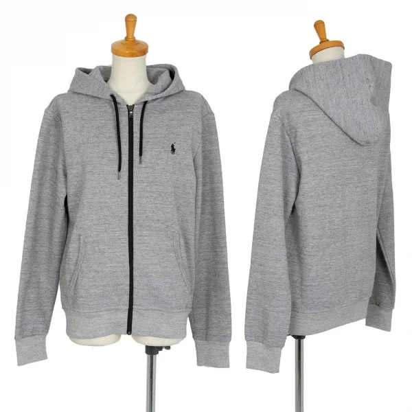 ポロラルフローレンPOLO RALPH LAUREN ポニーワンポイント刺繍ジップアップパーカー グレーM位 K-105187_001