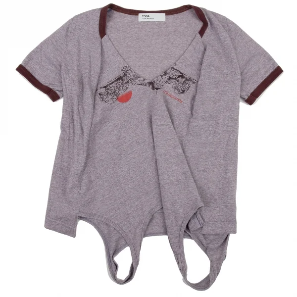トーガ アーカイブスTOGA ARCHIVES タンクトップドッキングリンガーTシャツ 紫M K-105189_002