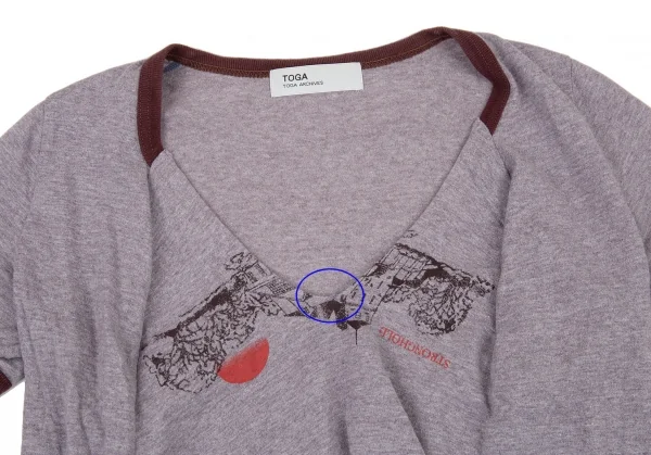 トーガ アーカイブスTOGA ARCHIVES タンクトップドッキングリンガーTシャツ 紫M K-105189_003