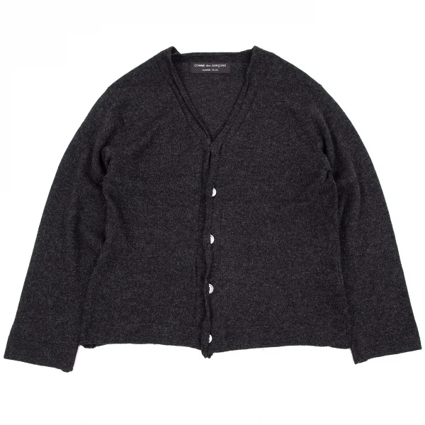 コムデギャルソン オムプリュスCOMME des GARCONS HOMME PLUS ウールナイロンビッグボタンカーディガン チャコールM位 K-105196_001