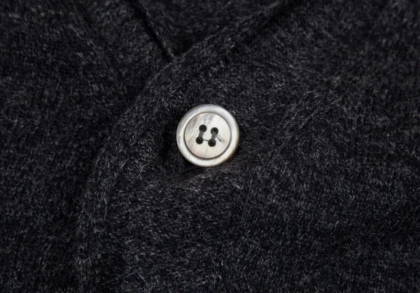 コムデギャルソン オムプリュスCOMME des GARCONS HOMME PLUS ウールナイロンビッグボタンカーディガン チャコールM位 K-105196_004