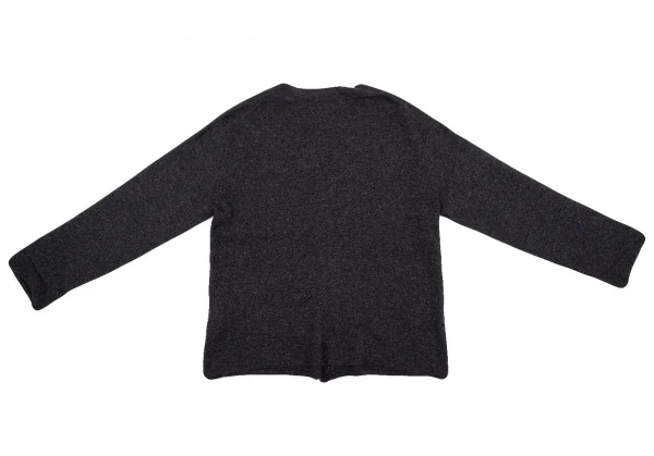 コムデギャルソン オムプリュスCOMME des GARCONS HOMME PLUS ウールナイロンビッグボタンカーディガン チャコールM位 K-105196_008