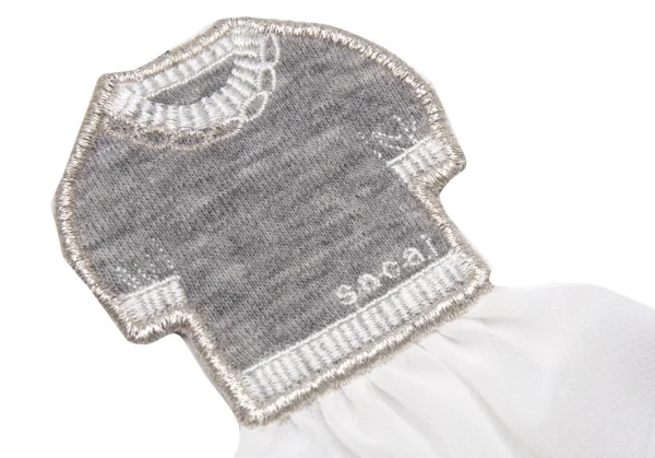 サカイsacai ドレスデザインアートピース グレー白Free K-105198_002