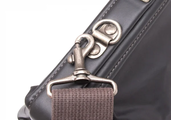 ジャンポールゴルチエ オムJean Paul GAULTIER HOMME がま口コーティングドクターバッグ 黒 K-105199_010