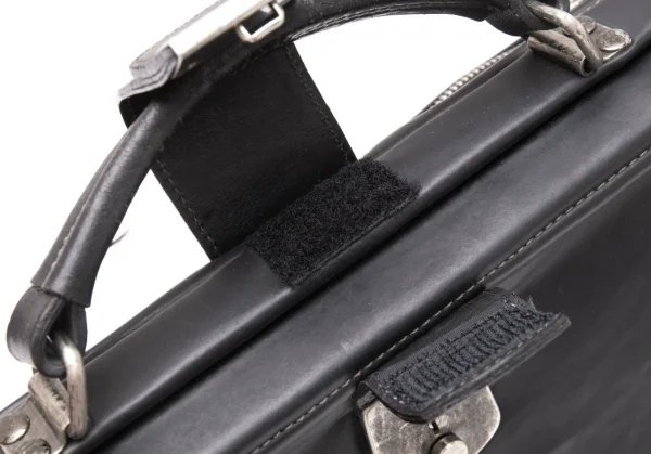 ジャンポールゴルチエ オムJean Paul GAULTIER HOMME がま口コーティングドクターバッグ 黒 K-105199_014