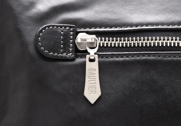 ジャンポールゴルチエ オムJean Paul GAULTIER HOMME がま口コーティングドクターバッグ 黒 K-105199_006