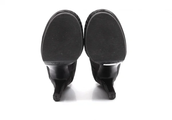 ユナイテッドヌードUNITED NUDE Fold Hi フォールドハイ ストライプブーティ 黒37(23.5cm位) K-105201_008