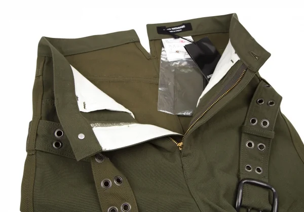 新品!ジュンヤワタナベ コムデギャルソンJUNYA WATANABE COMME des GARCONS 前後バイカラー切替ベルトサルエルパンツ カーキS K-105210_007