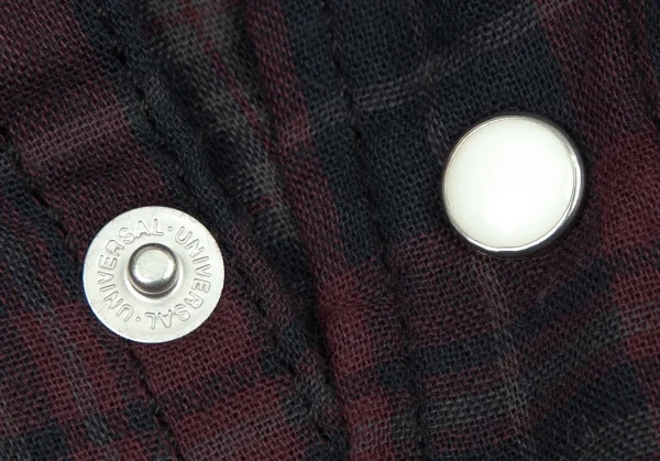 エーケーエム×ラングラーAKM×Wrangler ウエスタンチェック半袖シャツ グレーエンジS K-105247_004