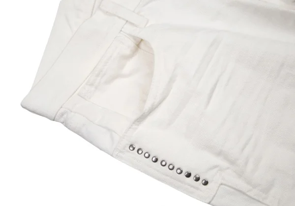 ブラックバレットバイニールバレット BLACKBARRETT by Neil Barrett 裾レイヤードデザインハーフパンツ 白1 K-105249_003