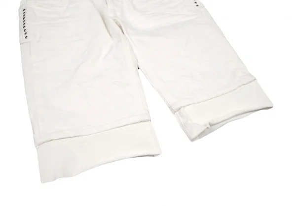 ブラックバレットバイニールバレット BLACKBARRETT by Neil Barrett 裾レイヤードデザインハーフパンツ 白1 K-105249_008