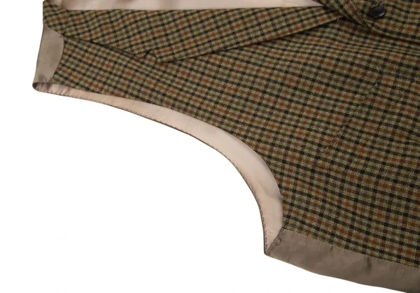 ポールスミスPaul Smith ガンクラブチェックジレベスト ベージュ茶M K-105250_006