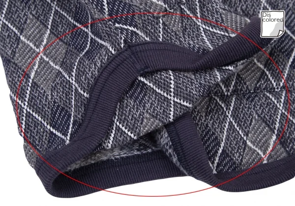 トムブラウンTHOM BROWNE 4BARアーガイルチェックボタンパーカー 0 グレー紺00 K-105251_013