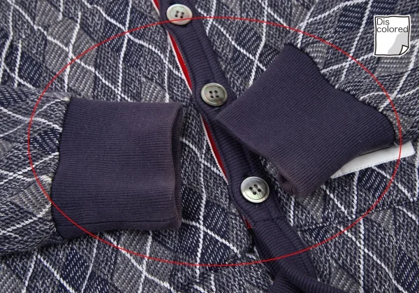 トムブラウンTHOM BROWNE 4BARアーガイルチェックボタンパーカー 0 グレー紺00 K-105251_008